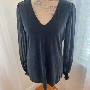 Lola & Sophie Black Puff Sleeve Blouse